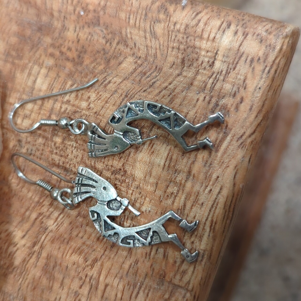 Sterling silver Kokopelli Earrings